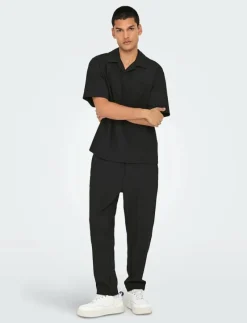 ONSPLI PLISSE CROPPED DILO PANT - Tapered jeans