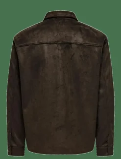 ONSRAVI FAKE SUEDE SHACKET OTW - Skinnjackor