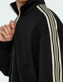 ONSRIBER RLX LS ZIP STRIPE TRACK SWEAT - Sweatshirts
