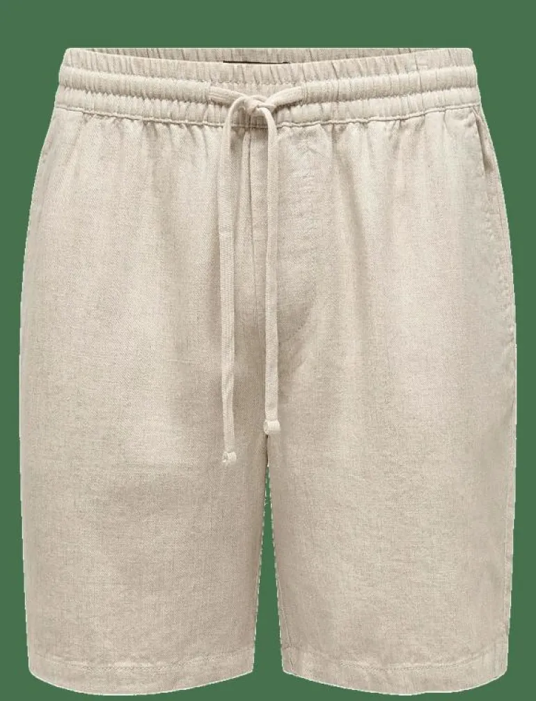 ONSTEL VISC LIN SHORTS 0075 CS - Linneshorts