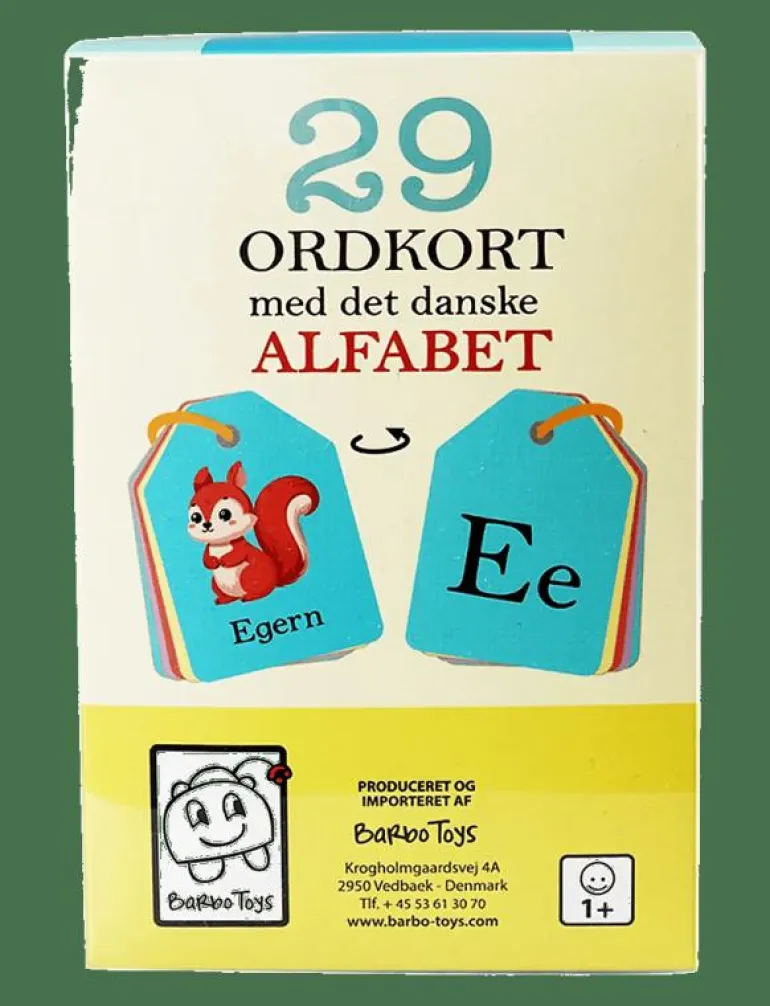 Ordkort - Alfabetet - ABC (DK) - Pedagogisk barnbok