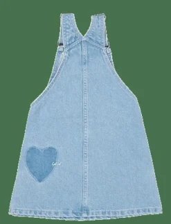 ORGANIC DENIM SPENCER DRESS W HEART - Ärmlösa vardagsklänningar