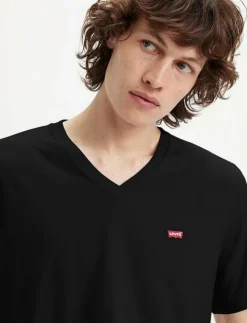 ORIGINAL HM VNECK MINERAL BLAC - Kortärmad t-shirt