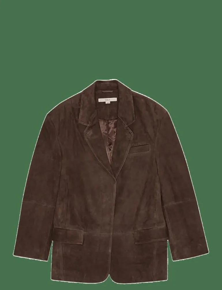 OVERSIZED SUEDE BLAZER - Skinnjackor