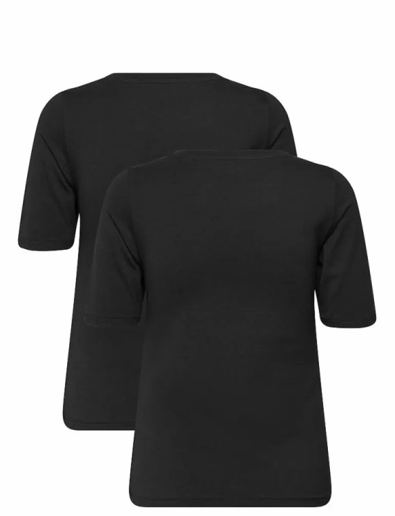 2-Pack Women Bamboo Shortsleeved T-shirt Slim Fit - T-shirts
