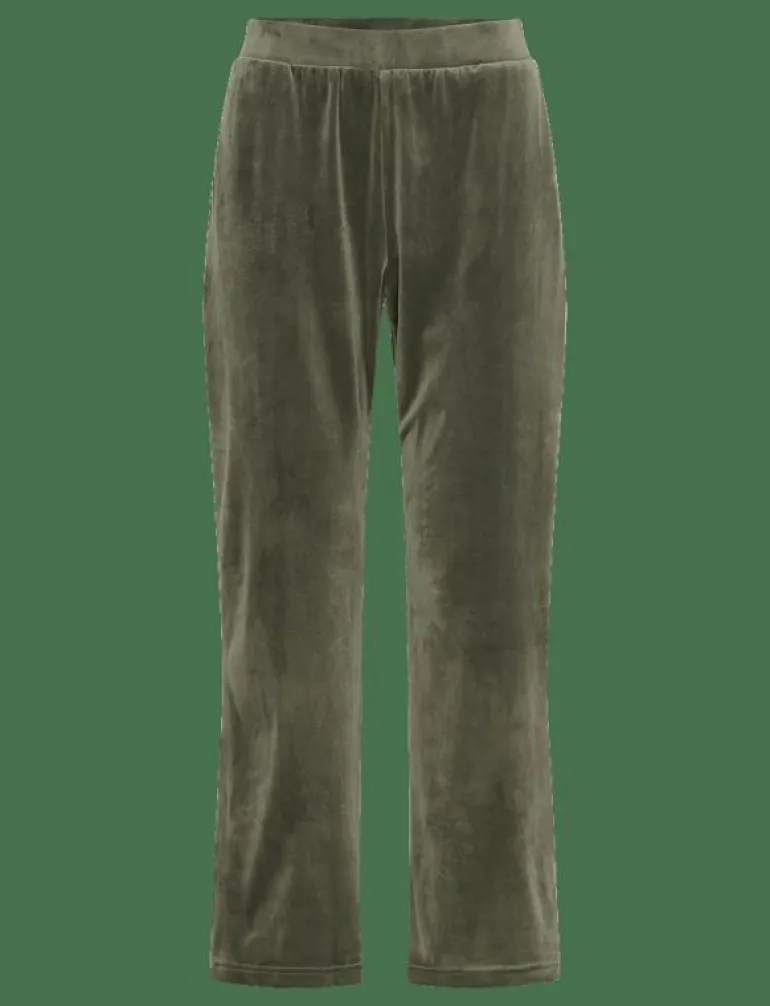 PANT STRAIGHT LEG VELOURS - Nederdelar