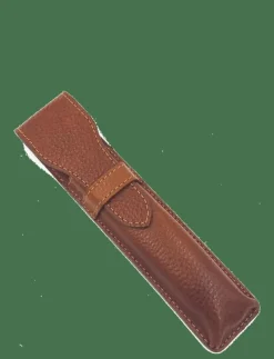 Parker Leather Pouch Brown for Straight Razors - Rakning