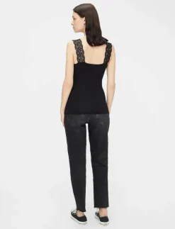 PCBARBERA LACE TOP JRS NOOS BC - Linnen