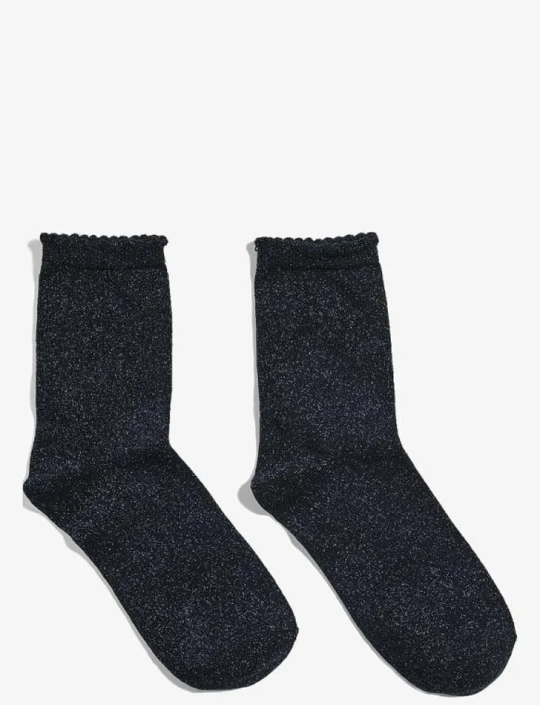 PCSEBBY GLITTER LONG SOCKS NOOS BC - Sockor