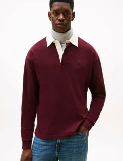 PEACHED CREST SOLID RUGBY - Långärmade pikéer