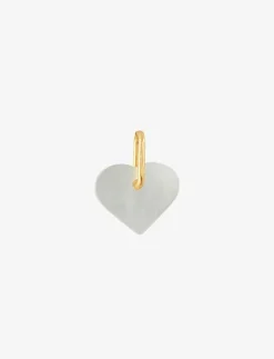 Pearl heart charm - Gold - Hängen & Berlocker