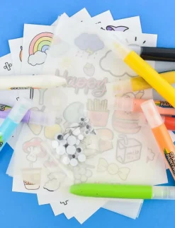 PEN SET 3D STICKER DIY 10pcs - Pysselset