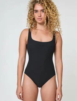 Penny Square Neck Bodysuit - Jumpsuits & Bodies
