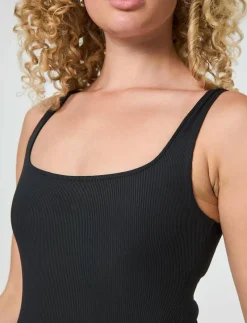 Penny Square Neck Bodysuit - Jumpsuits & Bodies