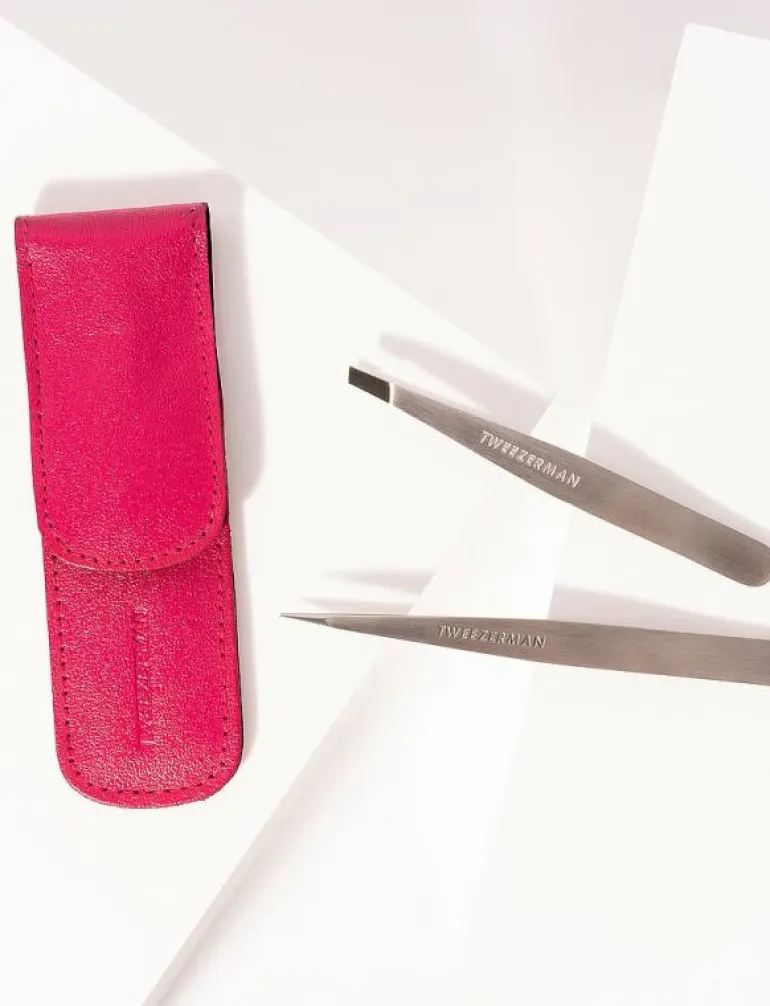 Petite Tweeze Set With Pink Case - Sminkborste