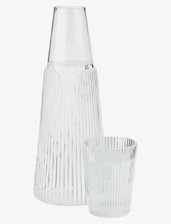 Pilastro karaff med dricksglas 1 l. clear - Vattenkaraffer & Vattenkannor
