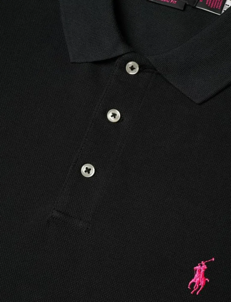 Pink Pony Stretch Mesh Polo Shirt - Kortärmade pikéer