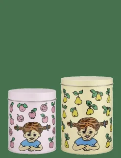 Pippi plåtburkar Frukter set om 2 st - Förvaringsburkar