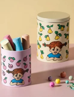 Pippi plåtburkar Frukter set om 2 st - Förvaringsburkar