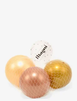 Plastic balls in net. 3 colors; khaki, sand and beige. - Motorikleksak