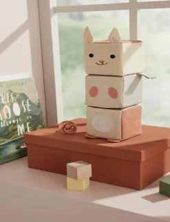 Play cubes textile EDVIN - Stapelbara klossar