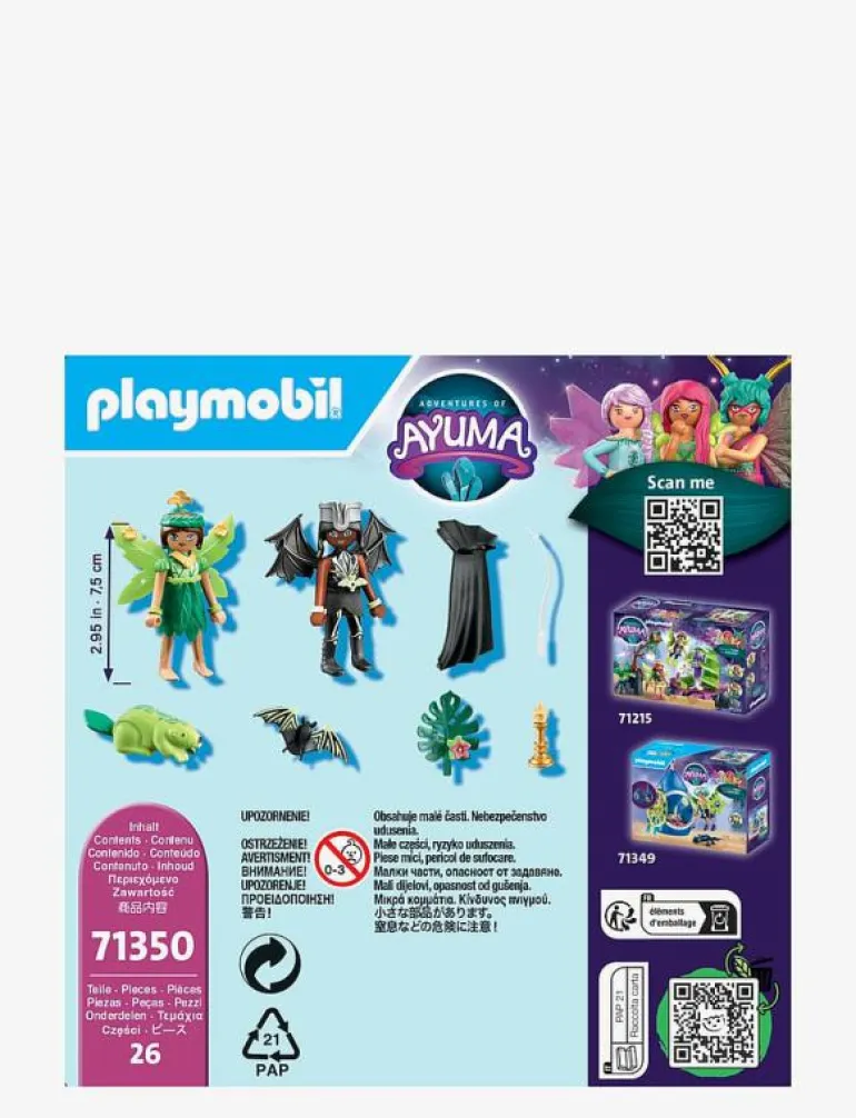 PLAYMOBIL Adventures of Ayuma Forest Fairy & Bat Fairy with Soul Animals - 71350 - Playmobil Adventures of Ayuma