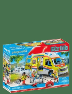 PLAYMOBIL City Life Ambulans med ljus och ljud - 71202 - Playmobil City Life