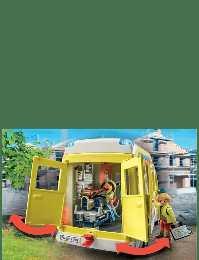 PLAYMOBIL City Life Ambulans med ljus och ljud - 71202 - Playmobil City Life