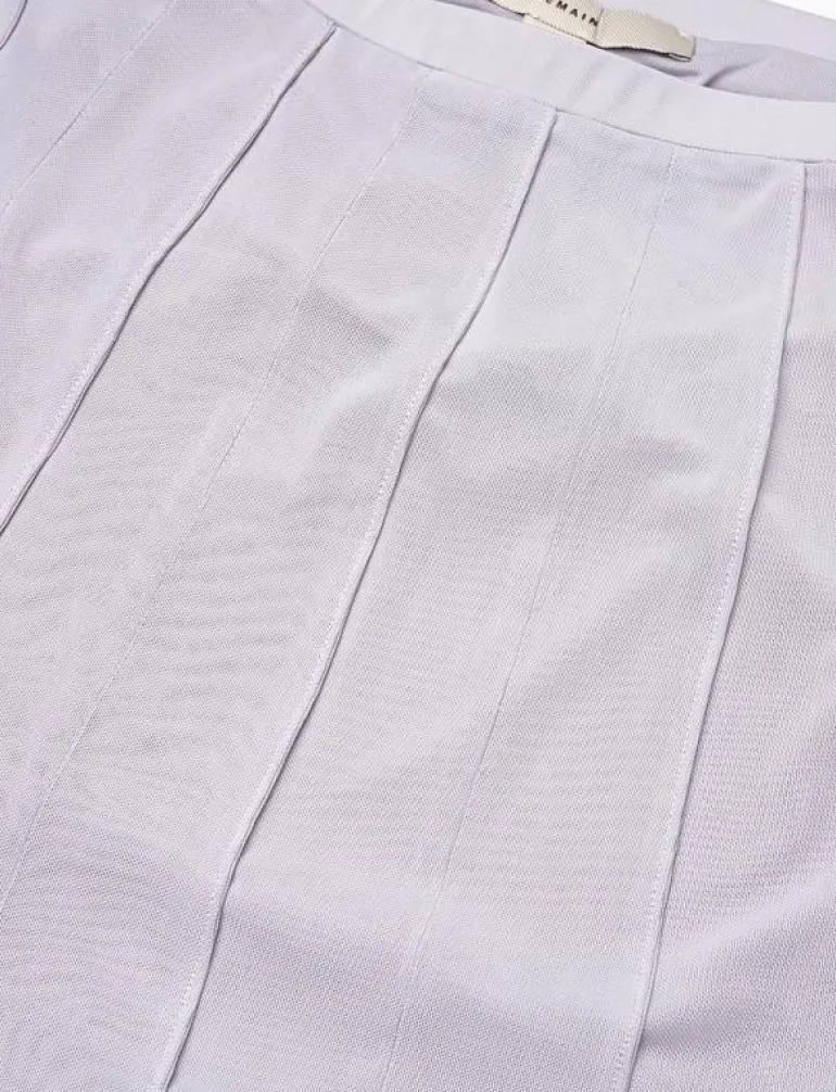 Pleated Midi Mesh Skirt - Maxikjolar