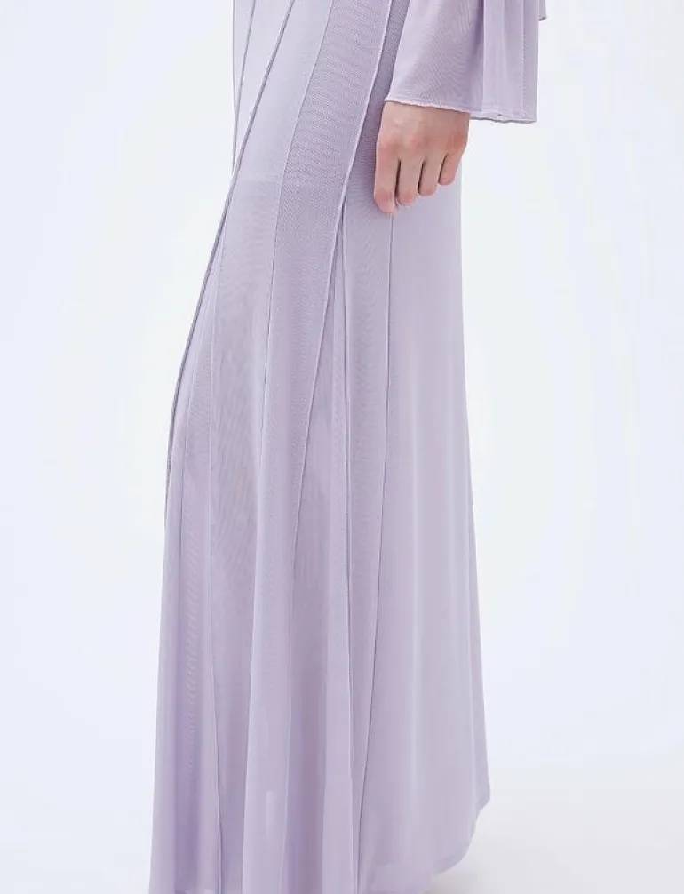 Pleated Midi Mesh Skirt - Maxikjolar