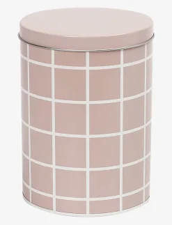 Plåtburkar set om 3 st, blå/beige/grön - Förvaringsburkar