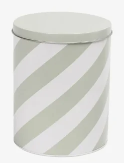 Plåtburkar set om 3 st, blå/beige/grön - Förvaringsburkar