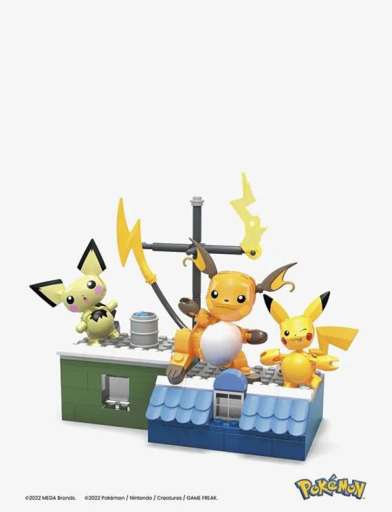 Pokémon Building Toy Kit Pikachu Set with 3 Action Figures (159 Pieces) for Kids - Byggsats