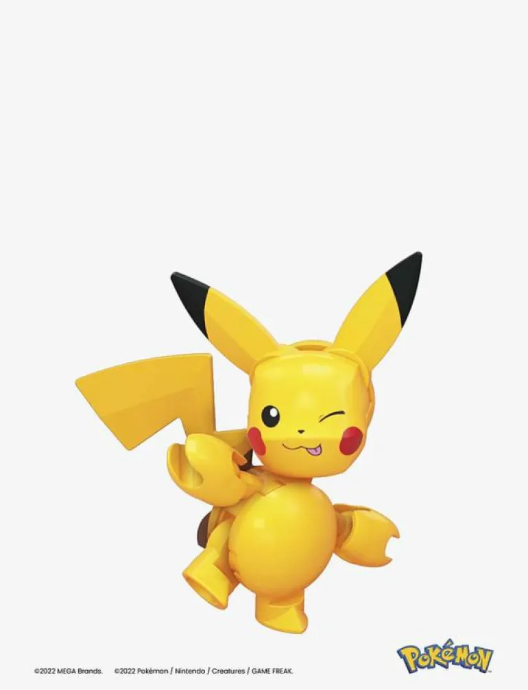 Pokémon Building Toy Kit Pikachu Set with 3 Action Figures (159 Pieces) for Kids - Byggsats