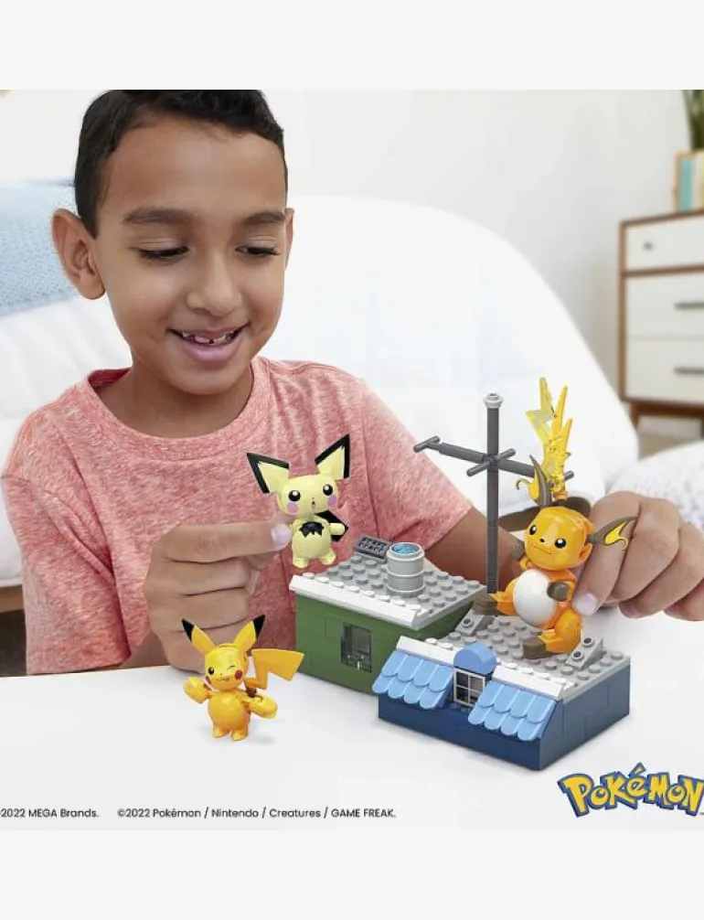 Pokémon Building Toy Kit Pikachu Set with 3 Action Figures (159 Pieces) for Kids - Byggsats