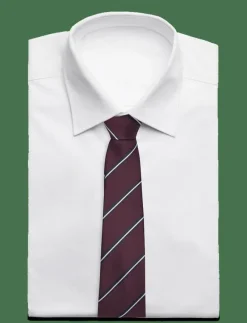 Polyester tie with stripe 7 cm - Slipsar
