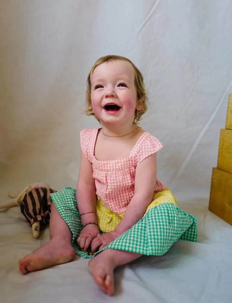 Poplin dress check - Ärmlösa babyklänningar