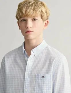POPLIN GINGHAM SHIELD SHIRT - Långärmad skjorta