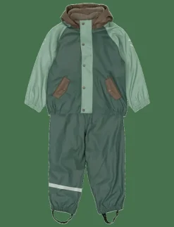 Pu Rain Set + Fleece/Susp. 104 - Regnställ