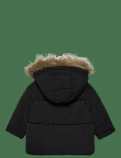 Puffer coat with fur-effect hood - Dunjackor & fodrade jackor