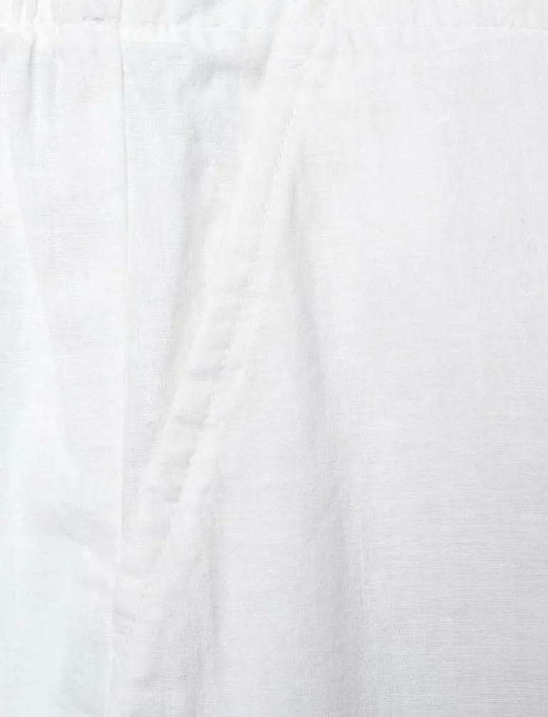 PULL ON COTTON LINEN PANTS - Byxa