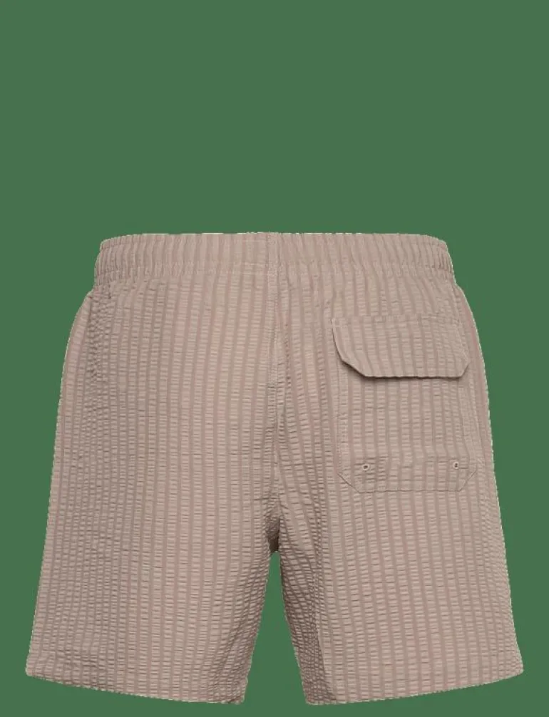 Pull-On Wide Seersucker Swim Trunk - Badbyxor