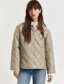 QUILTED JACKET WITH COLLAR - Quiltade jackor