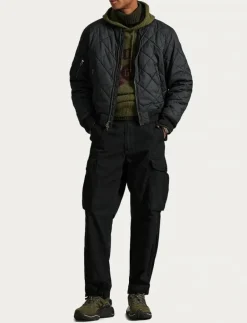 Quilted Jacquard Bomber Jacket - Quiltade jackor