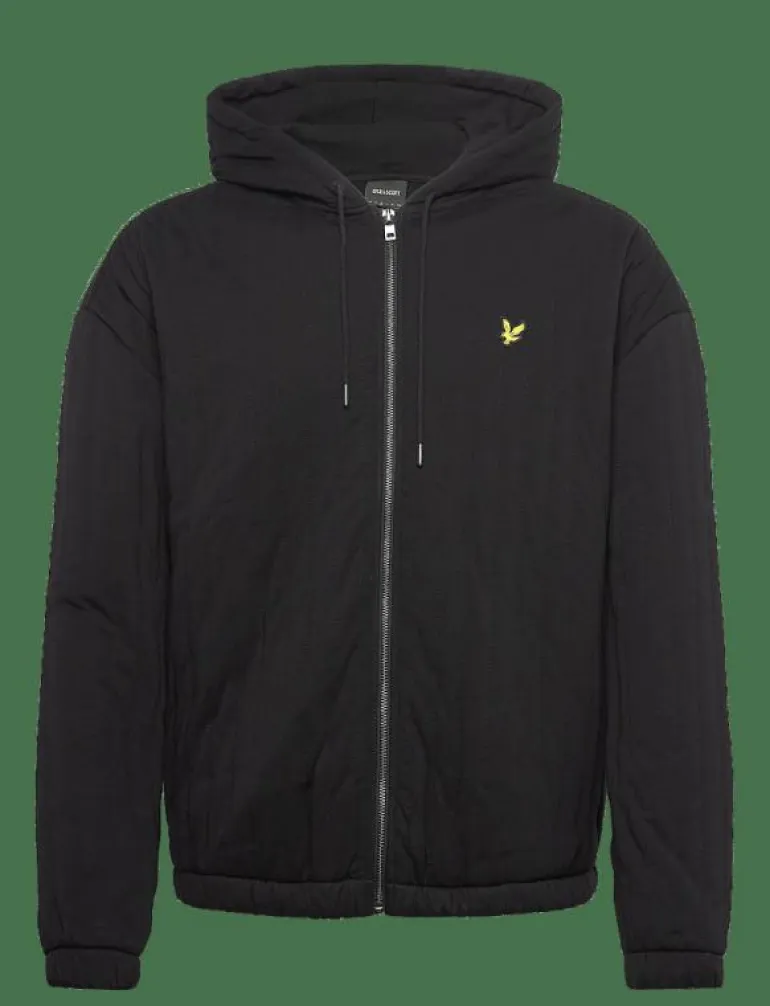 Quilted Zip Through Hoodie - Hoodies