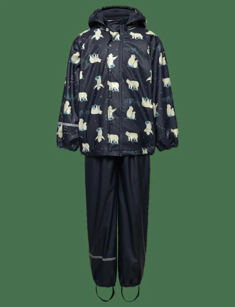 Rainwear Set - AOP, w. fleece - Regnställ