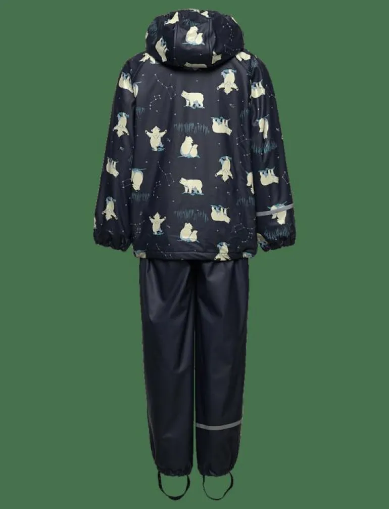 Rainwear Set - AOP, w. fleece - Regnställ