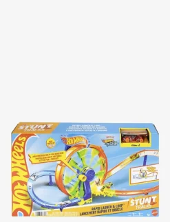 Rapid Launch & Loop Playset with 1:64 Scale Die-Cast Toy Car, Crash & Track Set - Bilbanor