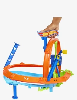 Rapid Launch & Loop Playset with 1:64 Scale Die-Cast Toy Car, Crash & Track Set - Bilbanor