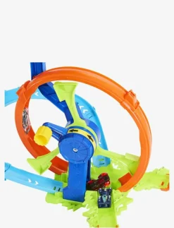 Rapid Launch & Loop Playset with 1:64 Scale Die-Cast Toy Car, Crash & Track Set - Bilbanor